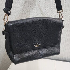 Kate Spade New York Black Pebbled Leather Shoulder Bag Purse